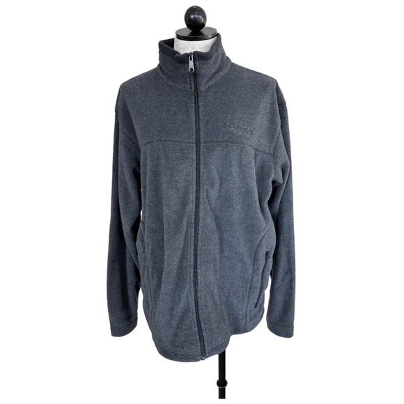 Columbia Field Gear Men's Charcoal Gray Fleece Full Zip Size Large - Picture 1 of 13